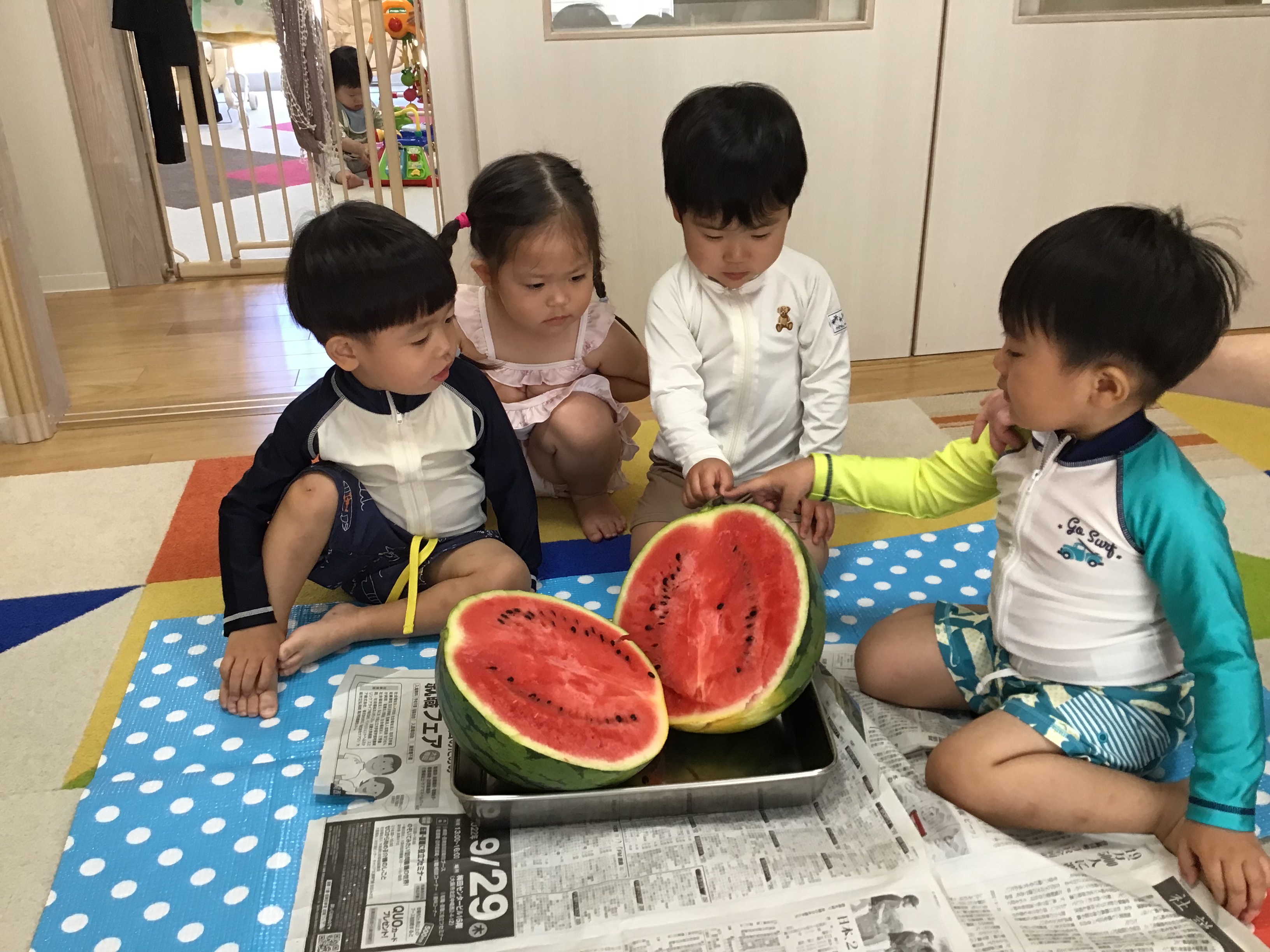 今日はたのしいスイカ割り🍉(^^♪ – 宇多津町ごうだ保育園 123