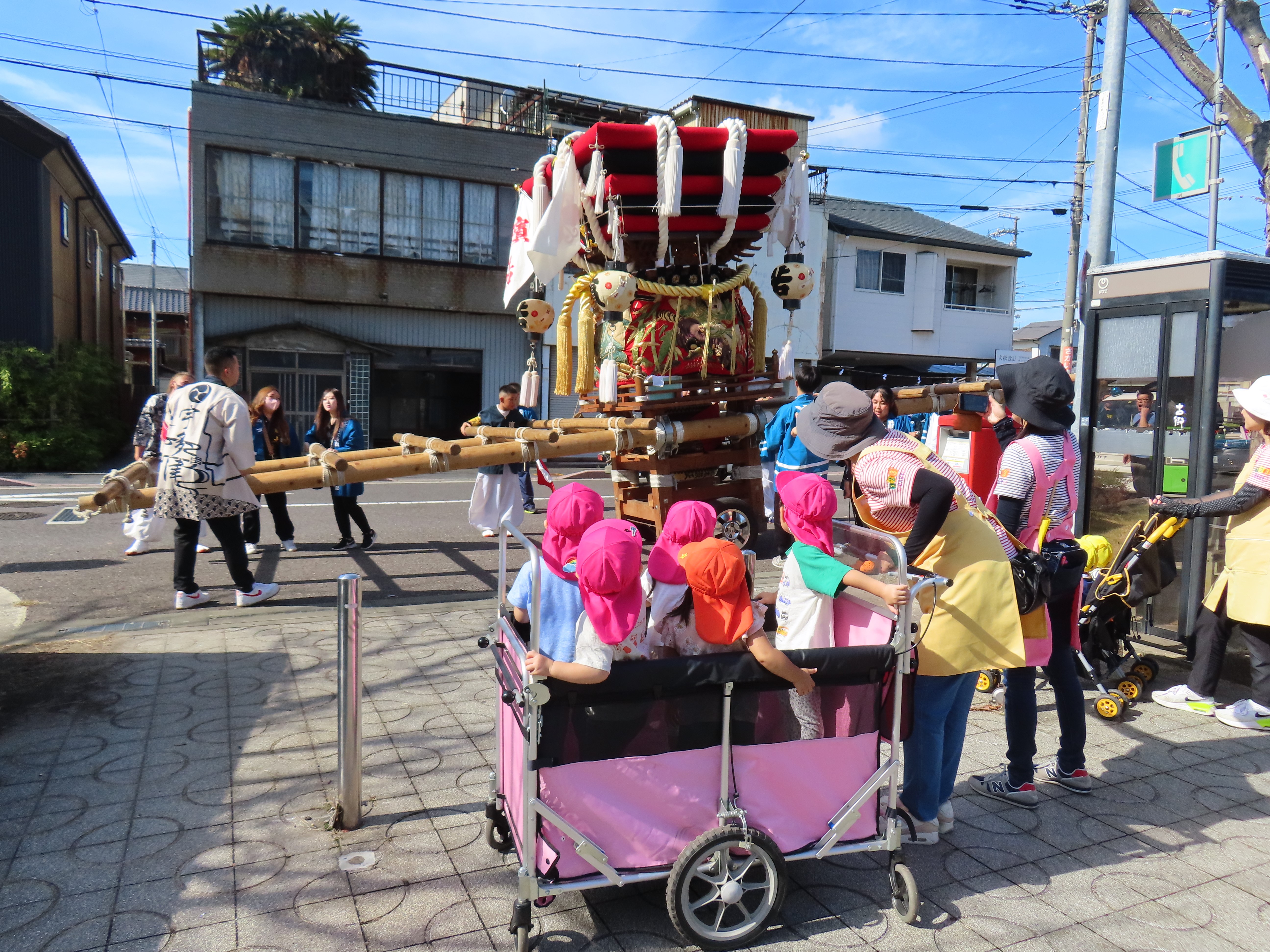 太鼓台を見たよ(^－^)